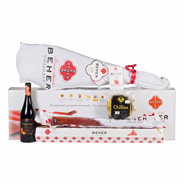 Lote de jamón cebo de campo 100% Ibérico roja 