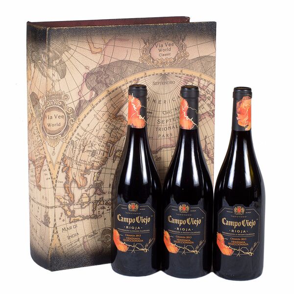 Estuche vino tinto D.O Rioja Campo Viejo Vendimia seleccionada Crianza
