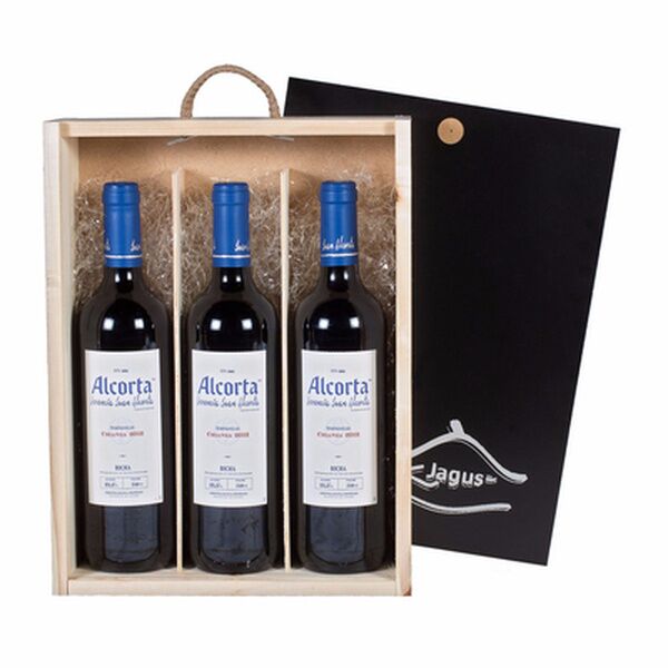 Estuche de vino tinto D.O Rioja Alcorta Crianza 3x75cl.