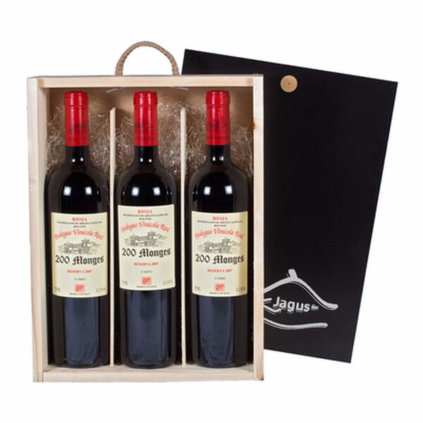 Estuche de vino tinto D.O Rioja 200 Monges Reserva