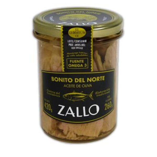 Bonito del norte en aceite de oliva Zallo. 420 gr