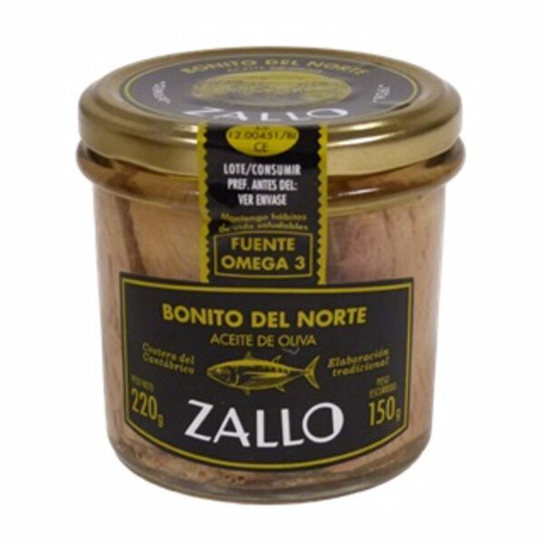 Bonito del norte en aceite de oliva Zallo. 220 gr