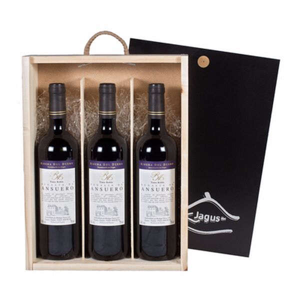 Estuche de vino tinto D.O Ribera del Duero Regalia de Ansuero Roble